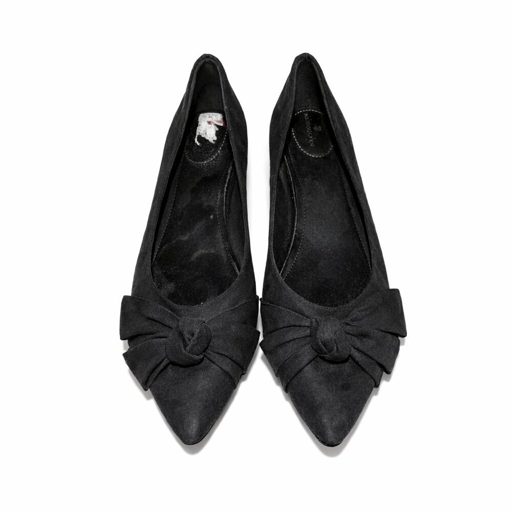 BANDOLINO Ressie Black Bow Hidden Wedge Shoes 10M